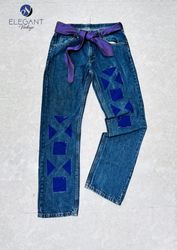 UPCYCLED Patchwork Denim Jeans  - EVR0513