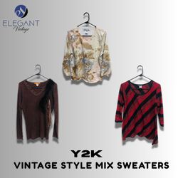 Y2K Vantage Style Mix Sweaters - EV1355