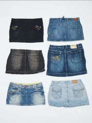 Oversize denim mini skirt(VM-129)