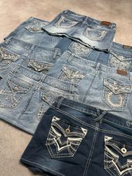 y2k embroidery mini skirts | shipping fr..