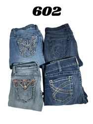Y2k flared jeans with embellish for women