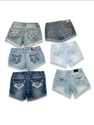 Vintage Cyber Grunge Low Rise Denim Shorts(S-65)