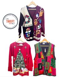 Y2K Vintage Christmas Cardigans Vest LX559