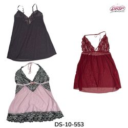 Robe nuisette pour femme avec bordure en dentelle ..