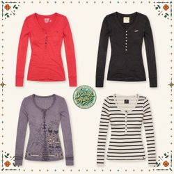 Retro Women’s Long Sleeve Henley Tops Bundle :10pc..