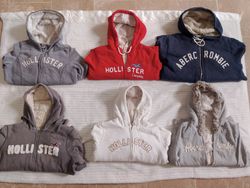 Hollister Abercrombie & Fitch Zip Hoodies Jackets