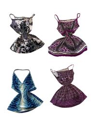 Y2K Blue Animal Print Halter Cami Tops-ST-239