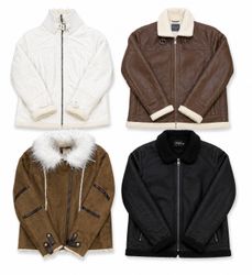 Faux fur suede jackets