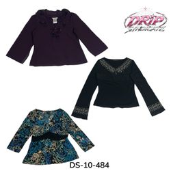 Women Printed Blouses and Long Sleeve Tops (DS-10-..