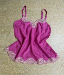 Th381 Y2K Satin Slip Cami Top – Lace