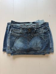 Women’s Y2K low rise denim mini skirt