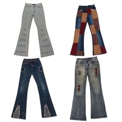 Y2k Flare Embellished Jeans