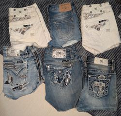 MISS ME TRUE RELIGION ROCK REVIVAL MINISCHORTS