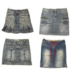 Gonne di jeans Y2k in versione mini e midi RE-3932