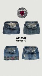 Y2k denim mini skirts WR-2587