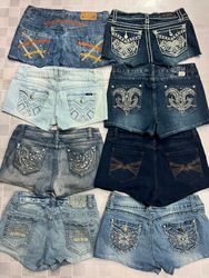 R722 Upcycled Ladies Embellished Sexy Shorts