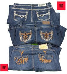 DESIGNER Y2K INSPIRED FLARED JEANS BRAND'S INCLUDE..