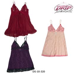 Lace Babydoll Slip Dresses (DS-10-320)