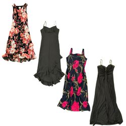 Y2k Floral and Solid Color Women's Maxi Dresses RE..