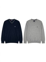 (FV-2927) Chaps V-Ausschnitt-Pullover