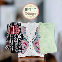 Vintage Embroidered Bird & Floral Knitwear