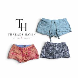 THB0030 Y2K  Cotton Mini Shorts – Vintage Low Rise..