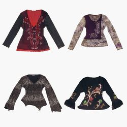 Y2K Mystic Muse Beaded Tops
