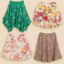 Y2k Silk Type Statement Skirts