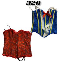 vintage-style  brocade overbust corset (brand) Alm..