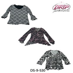Blouse en polyester à manches longues Y2K vintage ..