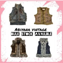 Y2K Afghan Fur Vests Bundle - Penny Lane, Suede Em..