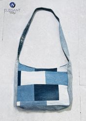 Sac en denim patchwork recyclé - EVR0548