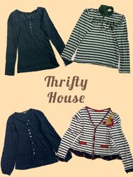 Y2K Striped Henley Top Collection(TH/739)