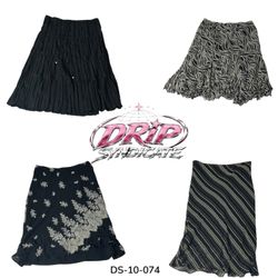 Trendy Y2K Poly Maxi Skirt Streetwear Staple (DS-1..