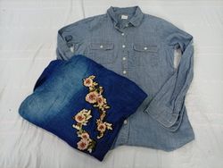 CR10797 Y2K Denim Blouses