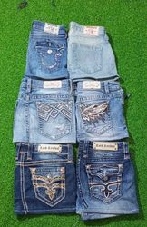 MISS ME , ROCK REVIVAL, TRUE RELIGION MINI JUPES (..