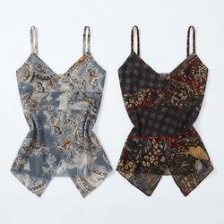 Upcycled Y2K Handkerchief Cami Tops