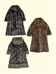 Y2K long Faux Fur Coats (TM117)