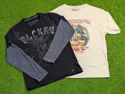 7450 - Vintage Style Half and Full Sleeves T-Shirt..