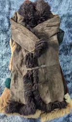Vintage Fur-lined Suede Coat