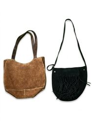 (FV-2027) Y2K Suede & Afghan Fabric Bags