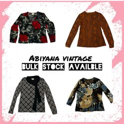 Y2K Long Sleeve Mesh Tops Bundle - Rose Tattoo, Sn..