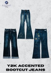 Jeans de corte bootcut con acentos Y2K - EV2433