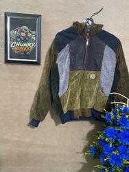 Veste à capuche en velours côtelé Carhartt recyclé..