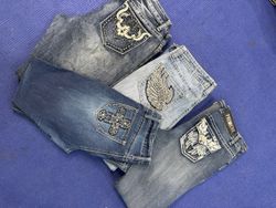 Y2k bootcut jeans embroidery ID3