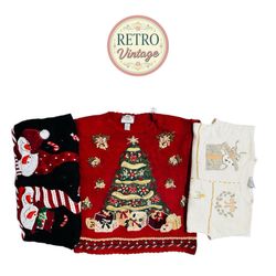 Vintage Christmas Knitwear Bundle