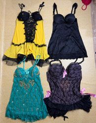 TH307 Y2K Lace Trim Baby Doll Dress Cute Coquette ..