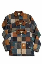 CR2181 Upcycled Heritage Patchwork Zip Jacket