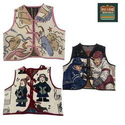 A/W Upcycled Tapestry Lace-Up Vest