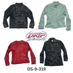 Y2K Leather Jacket With Aesthetic Attitude (DS-9-3..